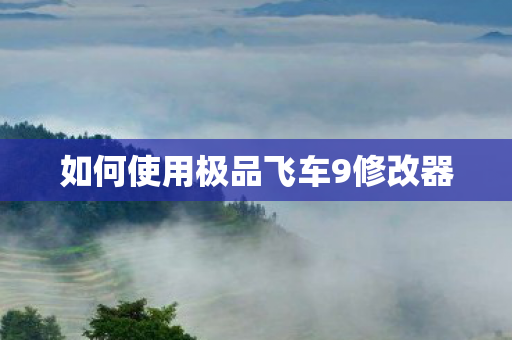 如何使用极品飞车9修改器