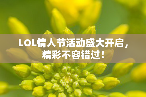 LOL情人节活动盛大开启，精彩不容错过！