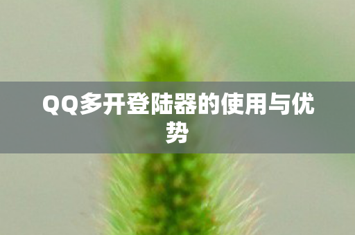 QQ多开登陆器的使用与优势