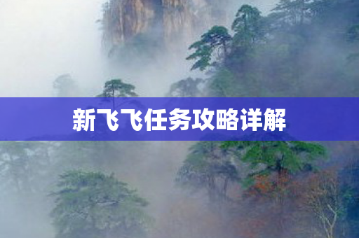 新飞飞任务攻略详解