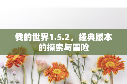 我的世界1.5.2，经典版本的探索与冒险