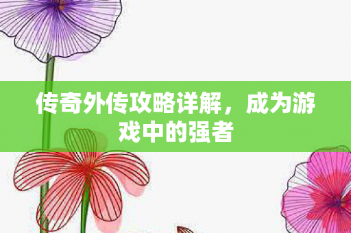 传奇外传攻略详解，成为游戏中的强者