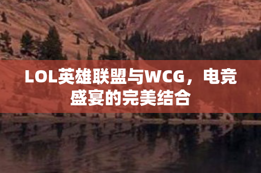 LOL英雄联盟与WCG，电竞盛宴的完美结合