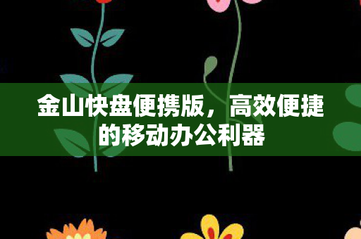 金山快盘便携版，高效便捷的移动办公利器