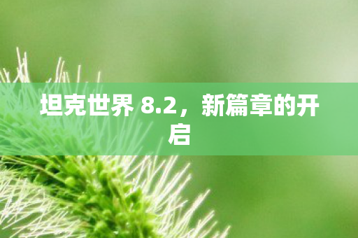坦克世界 8.2，新篇章的开启