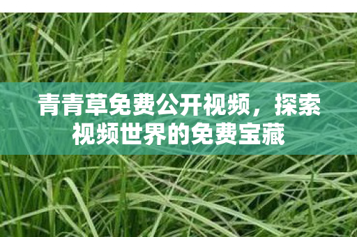 青青草免费公开视频，探索视频世界的免费宝藏