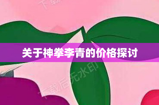 关于神拳李青的价格探讨