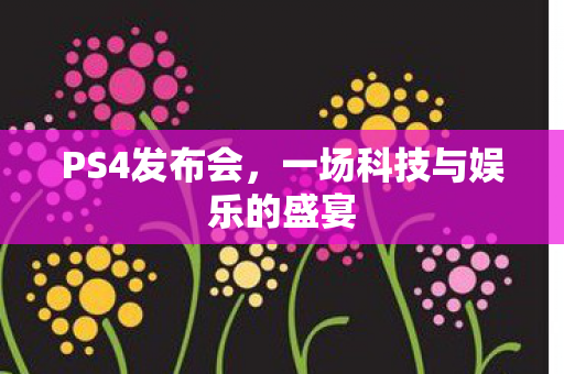 PS4发布会，一场科技与娱乐的盛宴