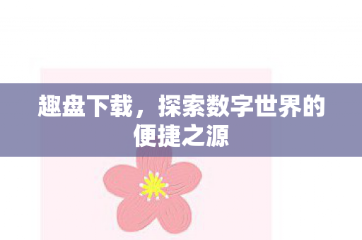 趣盘下载，探索数字世界的便捷之源