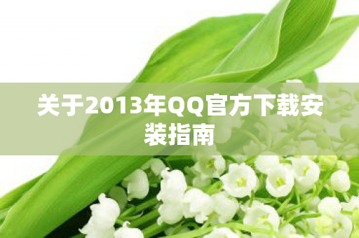 关于2013年QQ官方下载安装指南