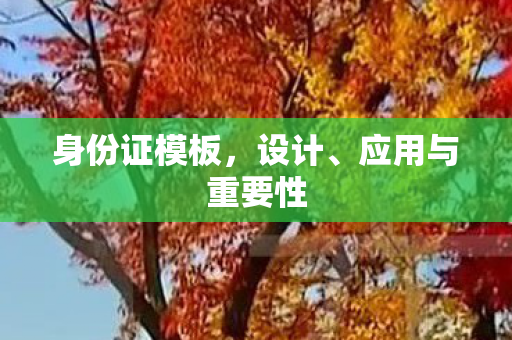 身份证模板，设计、应用与重要性