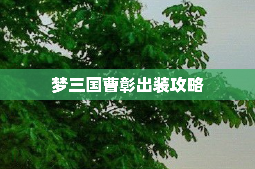 梦三国曹彰出装攻略