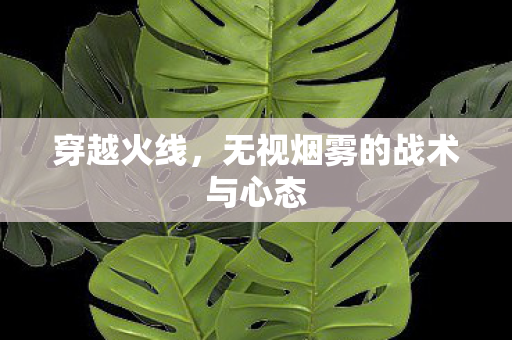 穿越火线，无视烟雾的战术与心态