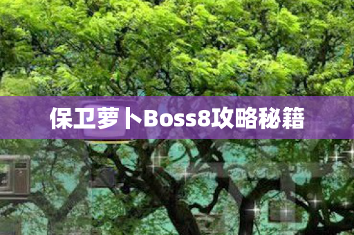 保卫萝卜Boss8攻略秘籍