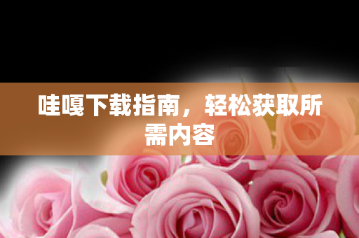 哇嘎下载指南，轻松获取所需内容