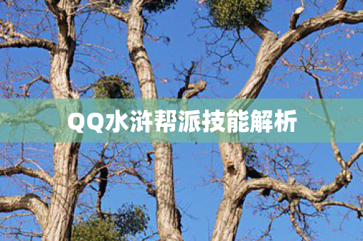 QQ水浒帮派技能解析