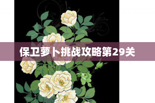 保卫萝卜挑战攻略第29关