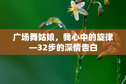 广场舞姑娘，我心中的旋律—32步的深情告白