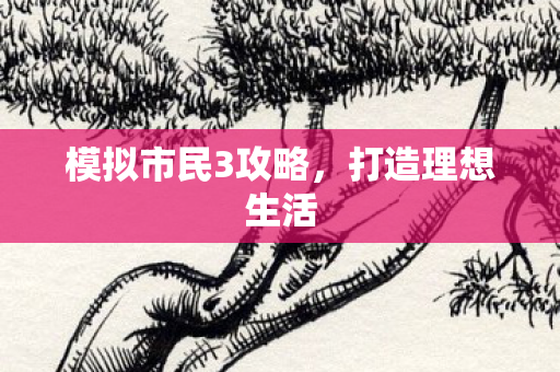 模拟市民3攻略，打造理想生活