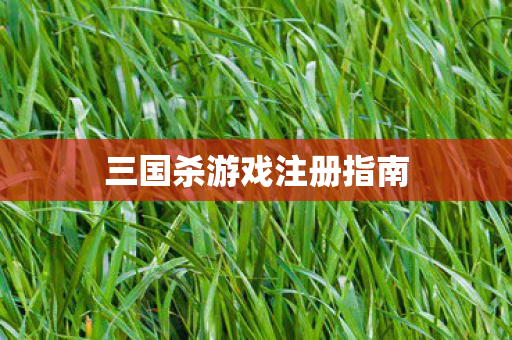 三国杀游戏注册指南