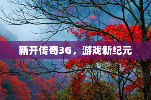 新开传奇3G，游戏新纪元