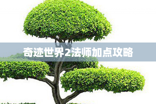 奇迹世界2法师加点攻略
