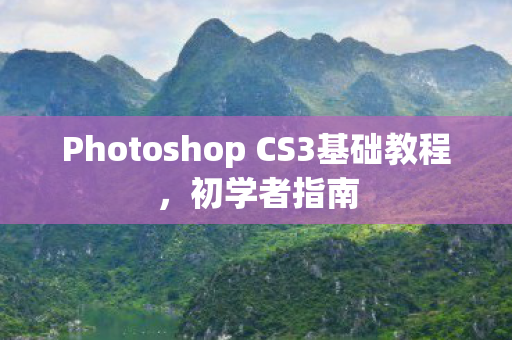 Photoshop CS3基础教程，初学者指南