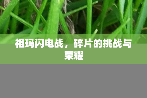 祖玛闪电战，碎片的挑战与荣耀