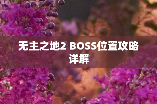 无主之地2 BOSS位置攻略详解