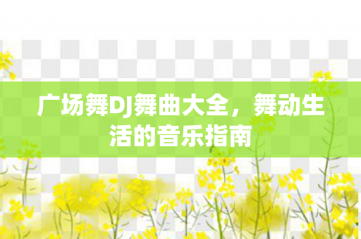 广场舞DJ舞曲大全，舞动生活的音乐指南