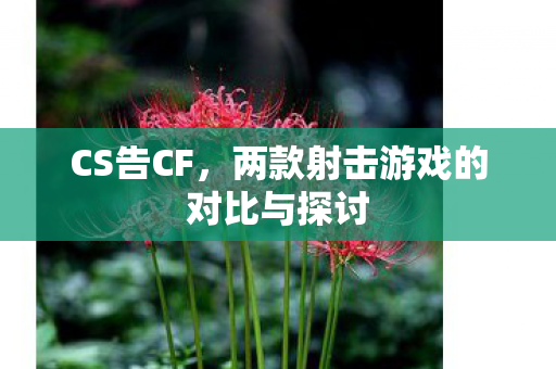 CS告CF，两款射击游戏的对比与探讨