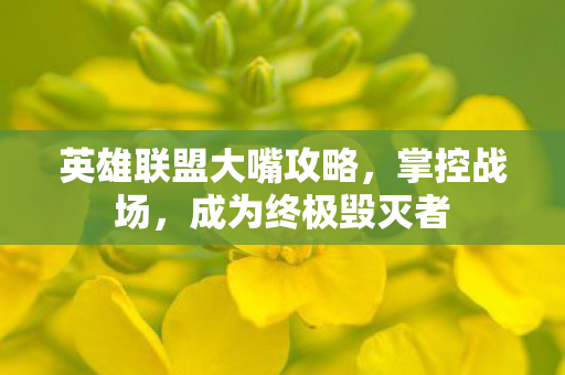 英雄联盟大嘴攻略，掌控战场，成为终极毁灭者