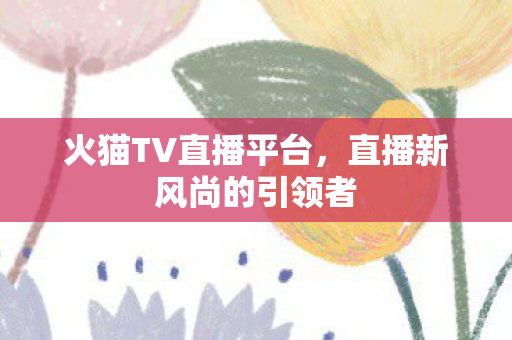火猫TV直播平台，直播新风尚的引领者