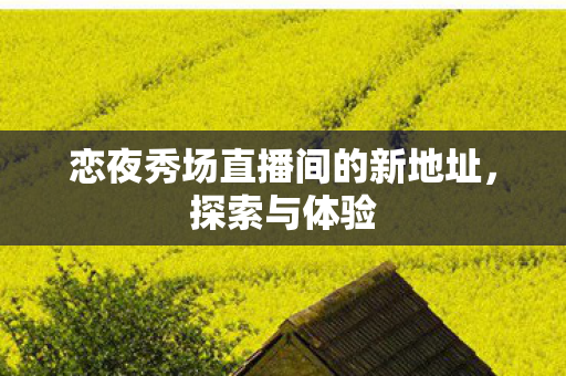 恋夜秀场直播间的新地址，探索与体验