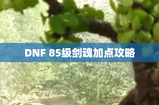 DNF 85级剑魂加点攻略