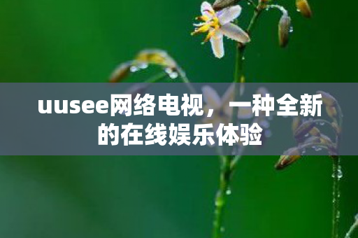 uusee网络电视，一种全新的在线娱乐体验