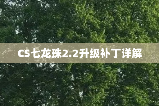 CS七龙珠2.2升级补丁详解