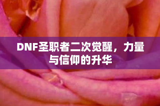 DNF圣职者二次觉醒，力量与信仰的升华