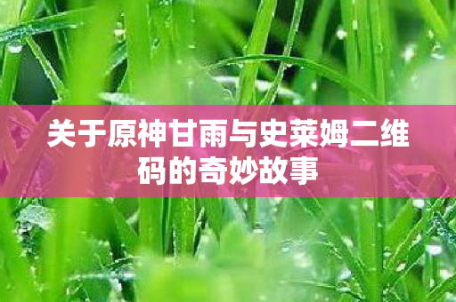 关于原神甘雨与史莱姆二维码的奇妙故事
