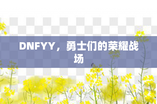 DNFYY，勇士们的荣耀战场