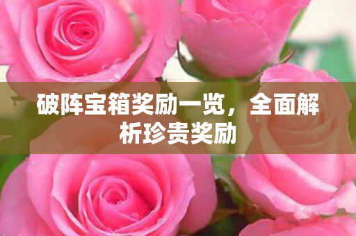 破阵宝箱奖励一览，全面解析珍贵奖励