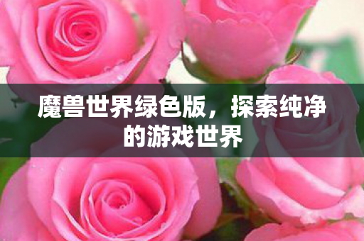 魔兽世界绿色版，探索纯净的游戏世界