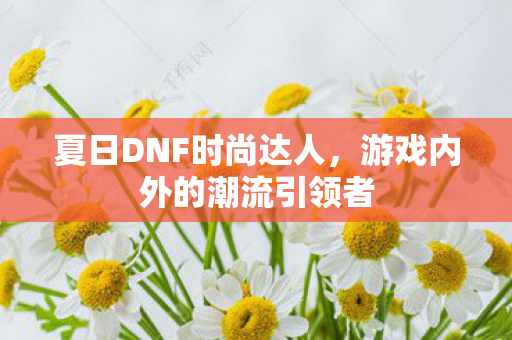 夏日DNF时尚达人，游戏内外的潮流引领者