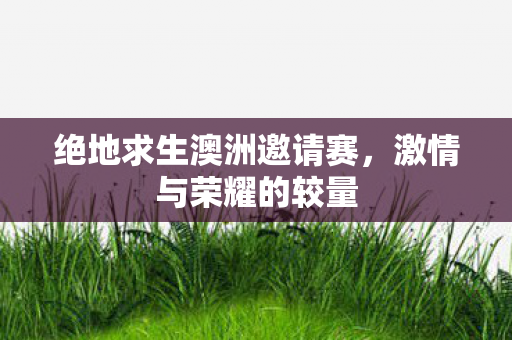 绝地求生澳洲邀请赛，激情与荣耀的较量