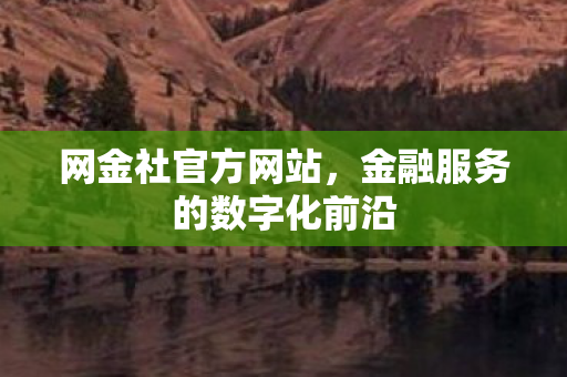 网金社官方网站，金融服务的数字化前沿