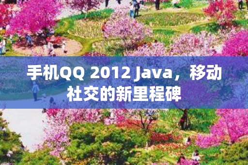 手机QQ 2012 Java，移动社交的新里程碑