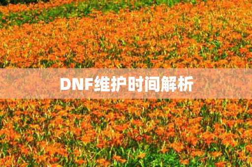 DNF维护时间解析