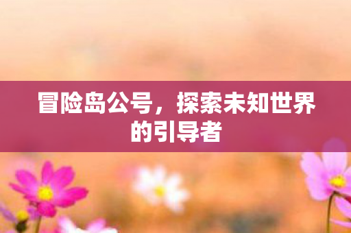 冒险岛公号，探索未知世界的引导者