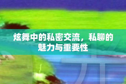 炫舞中的私密交流，私聊的魅力与重要性