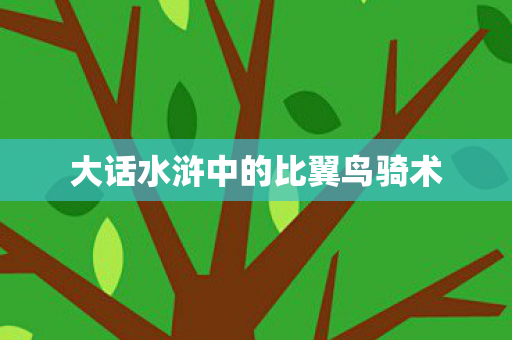 大话水浒中的比翼鸟骑术